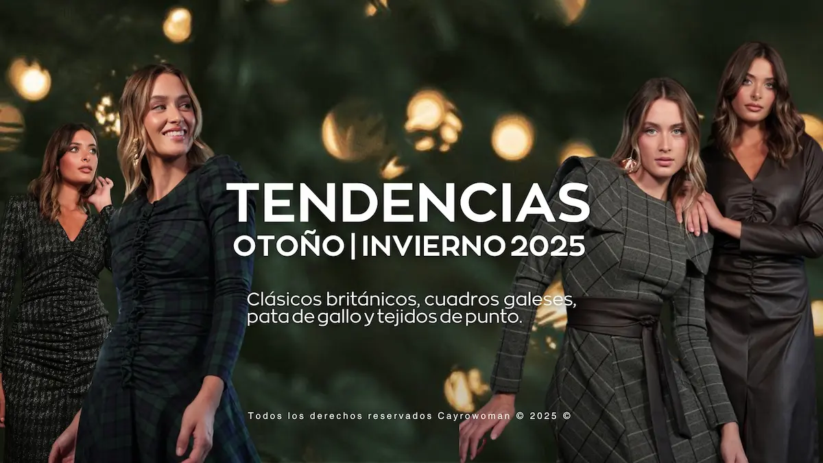 Tendencias otoño-invierno 2025: clásicos británicos cuadros galeses, pata de gallo y tejidos de punto
